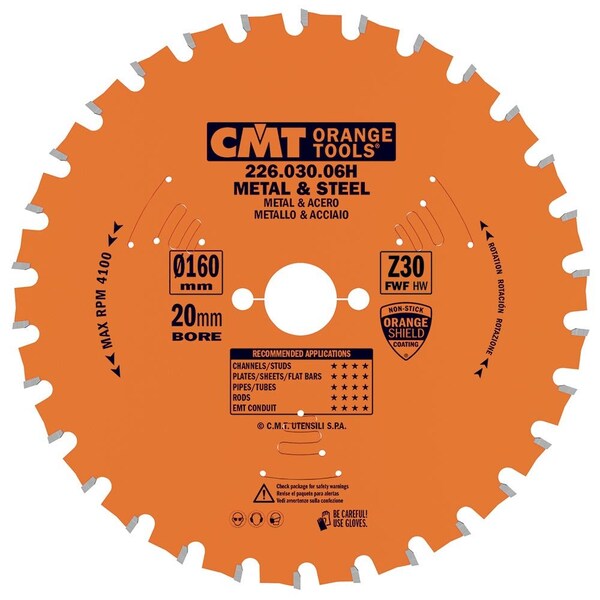 Cmt Orange Tools Industrial Dry Cut Steel Saw Blade 714Inch x 48 Teeth TCG Grind with 58Inch Bore 226.048.07 - main
